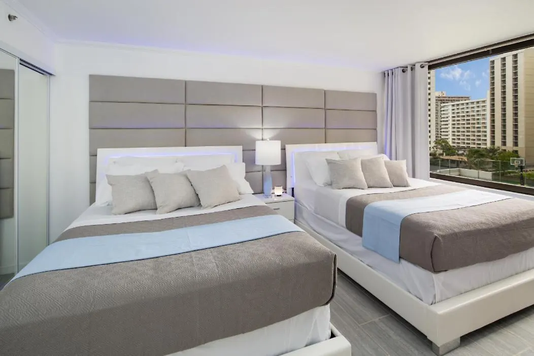 Waikiki Banyan Modern One Bedroom Free Parking Honolulu Aparthotel